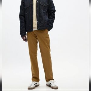 NWT, GAP, GapFlex Essential Khakis in Straight Fit, Palomino Brown, 32×32